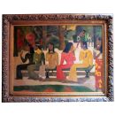 Paul Gauguin  Ta Matete &Ouml;lgem&auml;lde auf Leinwand ca. 110*140  cm