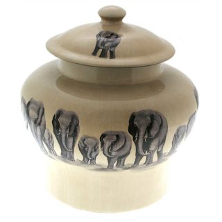 Deckelgefäß Vase KandulaII mit Elefanten 36 cm