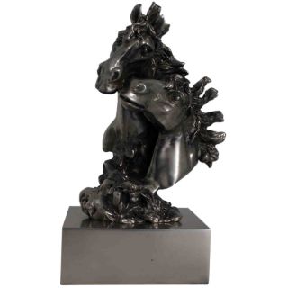 Bronze Pferdeskulptur auf Sockel