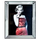 B Ware Spiegelrahmenbild Marilyn Monroe in Rot II 50x60cm