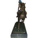 Bronze Skulptur Polo Spieler in Aktion