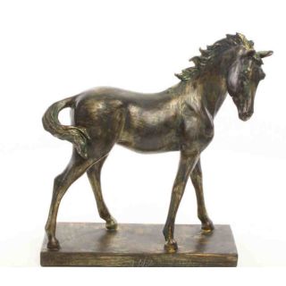 Pferdeskulptur in Bronzeoptik