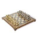 Bronze Schach Set Sparta Krieger Gold-/Silberfarben