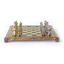 Bronze Schach Set Sparta Krieger Gold-/Silberfarben