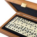 Domino Set  in Holzkiste mit Lupo Wurzelholz