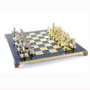 Schach Spiel Nachtblau inkl. Schachfiguren griechische Mythologie