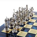 Schach Spiel Nachtblau inkl. Schachfiguren griechische Mythologie