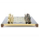 Schachspiel Set Griechisch-R&ouml;misch gr&uuml;n 28 cm